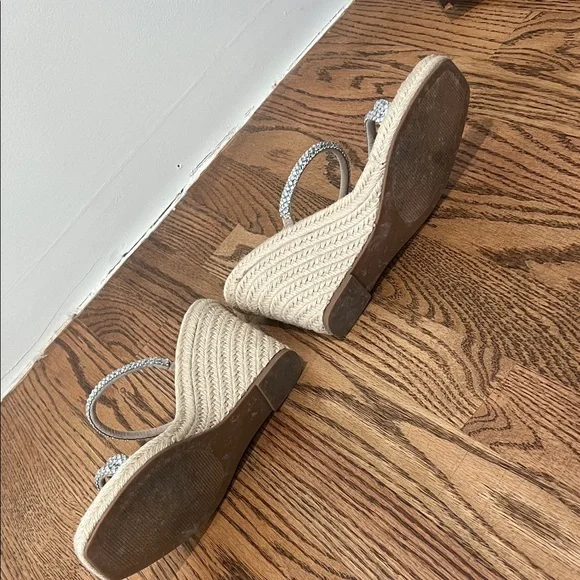 *Worn Once* Steve Madden Glittering Silver Wedges - Picture 4 of 4